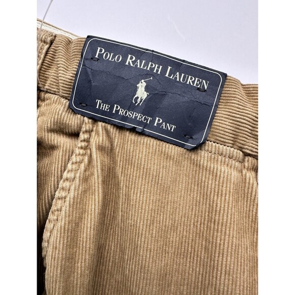 Polo Ralph Lauren The Prospect Pants Brown Khaki Courdroy NEW 36/34 - Picture 1 of 4